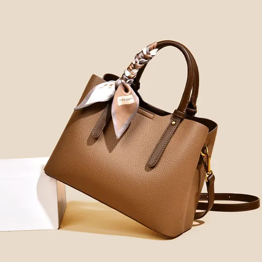 High-End Large Capacity Women’s Messenger Tote Bag | Soft PU Leather Shoulder Handbag